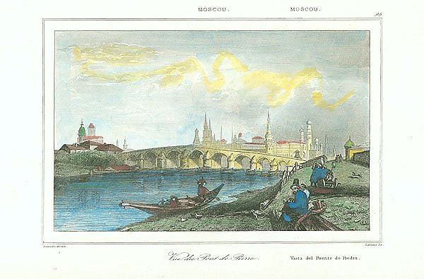 Moscou. Vue du Pont de Purre
