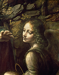 Постер Леонардо да Винчи (Leonardo da Vinci) Detail of the Angel, from The Virgin of the Rocks, c.1508 Постер Леонардо да Винчи (Leonardo da Vinci) Detail of the Angel, from The Virgin of the Rocks, c.1508