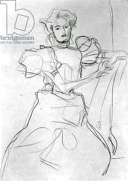 Seated Woman - Study for a portrait of Sonja Knips, c.1898