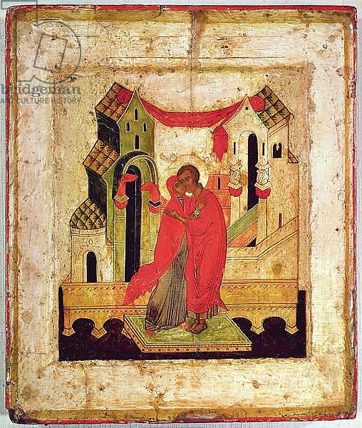 Icon depicting the meeting at the Golden Gate, Novgorod School