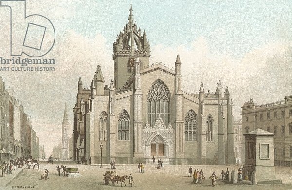 St Giles' Cathedral and High Street - Edinburgh