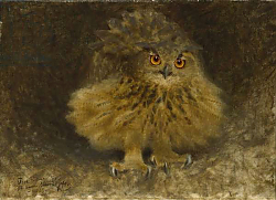 Постер Лильефорс Бруно An Eagle Owl, 1905 Постер Лильефорс Бруно An Eagle Owl, 1905