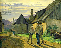 Постер Вальдмюллер Фердинанд Coming home from the war, 1859 Постер Вальдмюллер Фердинанд Coming home from the war, 1859