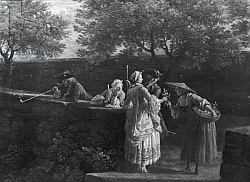 Постер Верне Клод Port of Antibes in Provence, seller of orange blossoms, 1757 Постер Верне Клод Port of Antibes in Provence, seller of orange blossoms, 1757