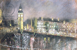 Постер Эллиот София (совр) Big Ben, from the South Bank, 1995 Постер Эллиот София (совр) Big Ben, from the South Bank, 1995