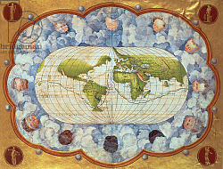 Постер Агнес Батиста (карты) Map tracing Magellan's world voyage, once owned by Charles V, 1545 Постер Агнес Батиста (карты) Map tracing Magellan's world voyage, once owned by Charles V, 1545
