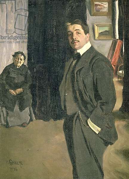 Portrait of Sergei Pavlovich Diaghilev with his Nurse, 1906