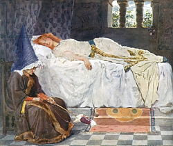 Постер Маргетсон Уильям Her eyes were closed, and her hair, touched by the sunshine Постер Маргетсон Уильям Her eyes were closed, and her hair, touched by the sunshine