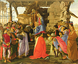Постер Боттичелли Сандро (Sandro Botticelli) Adoration of the Magi Постер Боттичелли Сандро (Sandro Botticelli) Adoration of the Magi