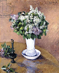Постер Кайботт Гюстав (Gustave Caillebotte) Still Life with a Vase of Lilac, 1883 Постер Кайботт Гюстав (Gustave Caillebotte) Still Life with a Vase of Lilac, 1883