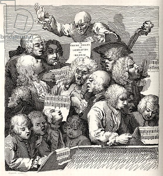 The Chorus, from 'The Works of William Hogarth', published 1833