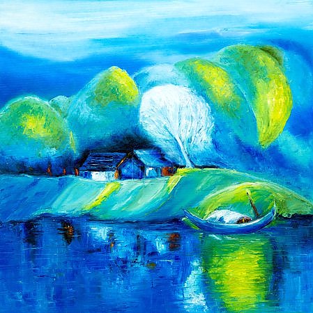 Озеро и лодки