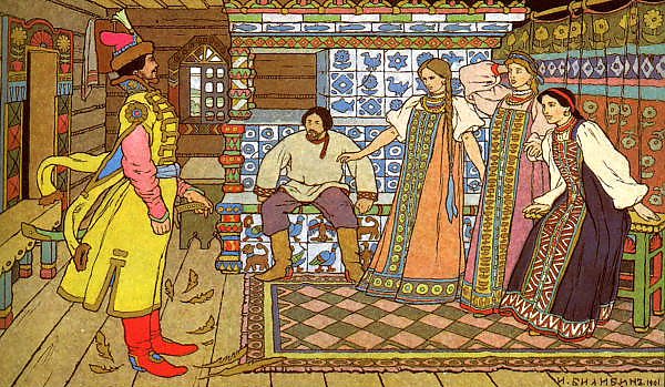 Добрый молодец, Иван-царевич и три его сестры