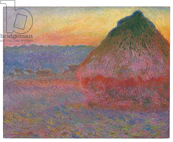 Haystacks, Pink and Blue Impressions, 1891