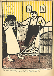 Постер Валлоттон Феликс A man reproaches his pregnant mistress, 1902 Постер Валлоттон Феликс A man reproaches his pregnant mistress, 1902