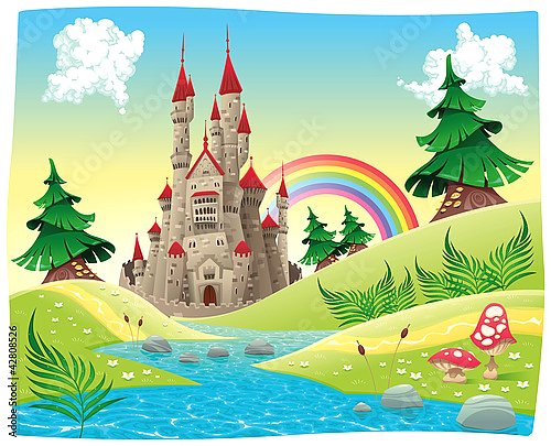 Постер Замок и радуга