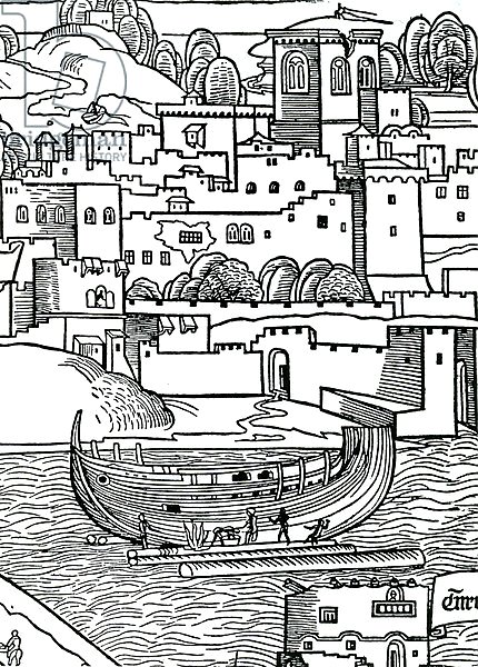 Breaming a ship, 1486