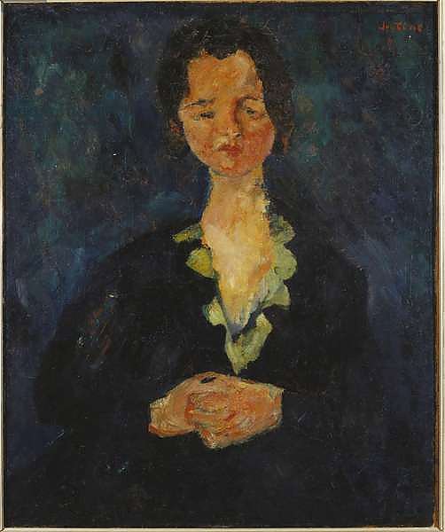 Portrait of a Woman with a Blue Background, 1927