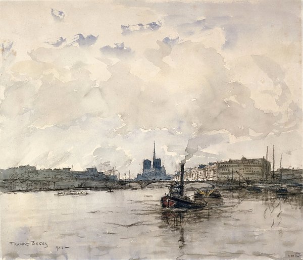 Vue de la Cité, en amont du quai Henri IV