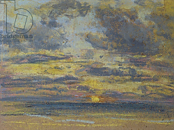 Постер Буден Эжен (Eugene Boudin) Study of the Sky with Setting Sun, c.1862-70 Постер Буден Эжен (Eugene Boudin) Study of the Sky with Setting Sun, c.1862-70