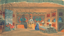 Постер Кустодиев Борис Stage design for Rimsky-Korsakov's opera the 'The Tsar's bride', 1920 Постер Кустодиев Борис Stage design for Rimsky-Korsakov's opera the 'The Tsar's bride', 1920