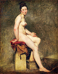 Постер Делакруа Эжен (Eugene Delacroix) Seated Nude, Mademoiselle Rose Постер Делакруа Эжен (Eugene Delacroix) Seated Nude, Mademoiselle Rose