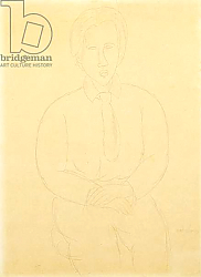 Постер Модильяни Амедео (Amedeo Modigliani) Portrait of Soutine Sitting, 1917 Постер Модильяни Амедео (Amedeo Modigliani) Portrait of Soutine Sitting, 1917