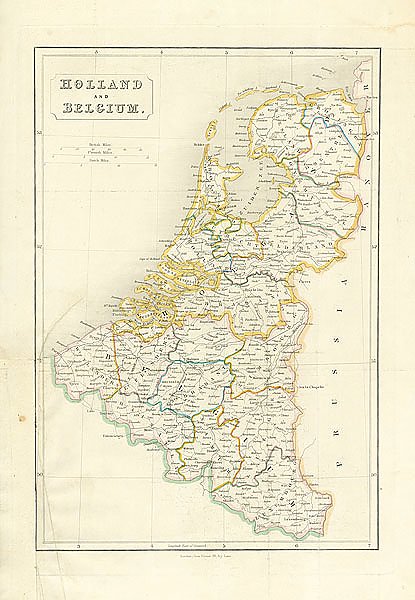 Карта Голландии и Бельгии 1