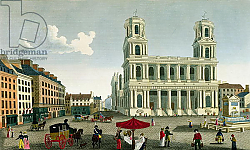 Постер Курвузье Анри View of the Church of Saint-Sulpice, engraved by Anne Rosalie Filleul Постер Курвузье Анри View of the Church of Saint-Sulpice, engraved by Anne Rosalie Filleul