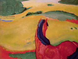 Постер Марк Франц (Marc Franz) Horse in a landscape, 1910 Постер Марк Франц (Marc Franz) Horse in a landscape, 1910