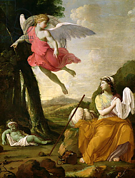 Постер Лесюер Эсташ Hagar and Ishmael Rescued by the Angel, c.1648 Постер Лесюер Эсташ Hagar and Ishmael Rescued by the Angel, c.1648