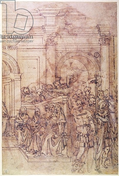 W.29 Sketch of a crowd for a classical scene
