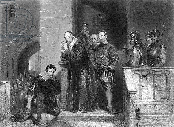 Strafford's Farewell, print made by S. Bull, 1844