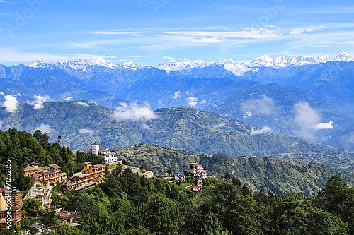 Непал. Горная деревня с птичьего полета