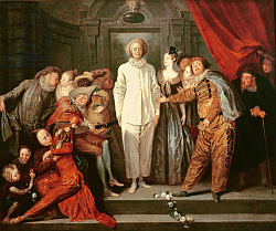 Постер Ватто Антуан (Antoine Watteau) The Italian Comedians, c.1720 Постер Ватто Антуан (Antoine Watteau) The Italian Comedians, c.1720