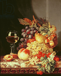 Постер Ладель Эдвард Still life with grapes and wine Постер Ладель Эдвард Still life with grapes and wine