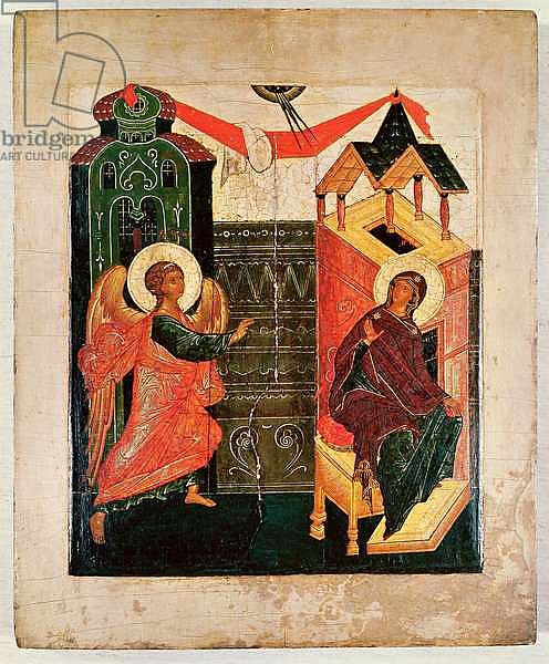Icon depicting the Annunciation, Novgorod School