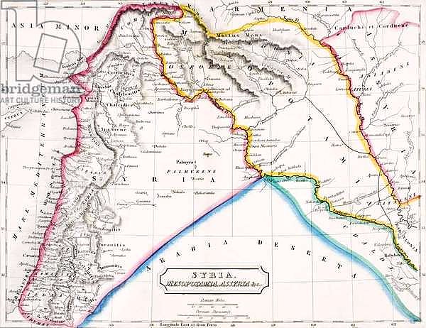 Map of Syria, Mesopotamia, Assyria &c., from 'The Atlas of Ancient Geography', c.1829
