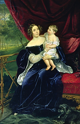 Постер Брюллов Карл Countess Olga Ivanovna Orlov-Davydov with her daughter, 1834 Постер Брюллов Карл Countess Olga Ivanovna Orlov-Davydov with her daughter, 1834