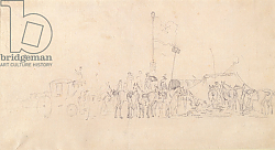 Постер Гилпин Соури (лошади) A Gathering of horsemen with coach, tents and flags Постер Гилпин Соури (лошади) A Gathering of horsemen with coach, tents and flags