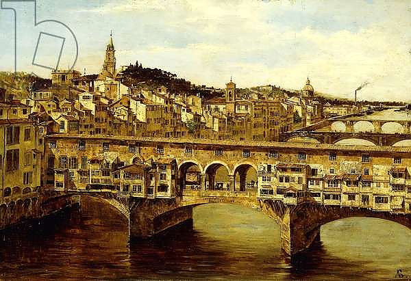 A View of the Ponte Vecchio, Florence,