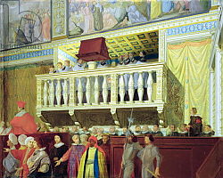 Постер Ингрес Джин Cantoria in the Sistine Chapel Постер Ингрес Джин Cantoria in the Sistine Chapel