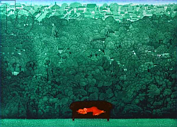 Постер Айда Эмико (совр) Reverie in the rain, 2009, Постер Айда Эмико (совр) Reverie in the rain, 2009,