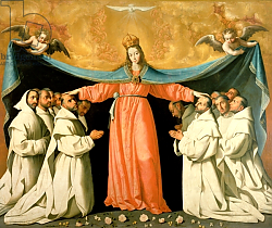 Постер Зурбаран Франсиско Virgin of the Misericordia Sheltering the Carthusians, c.1629 Постер Зурбаран Франсиско Virgin of the Misericordia Sheltering the Carthusians, c.1629