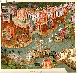 Постер Школа: Английская 19в. Venice, 1338, after a manuscript in the Bodleian Library Постер Школа: Английская 19в. Venice, 1338, after a manuscript in the Bodleian Library