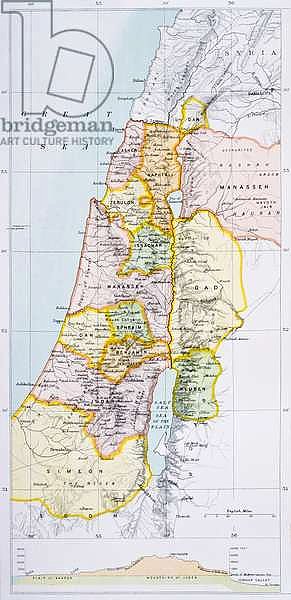 Ancient Palestine, from 'The Citizen's Atlas of the World', published in London, c.1899