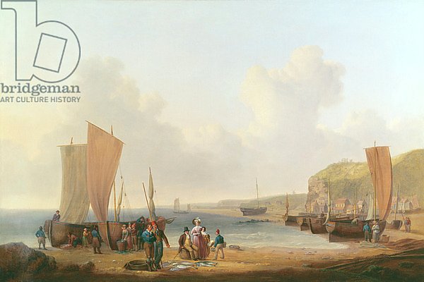 Merchant buying fish