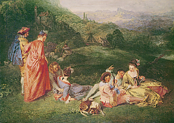 Постер Ватто Антуан (Antoine Watteau) Peaceful Love, c.1718-19 Постер Ватто Антуан (Antoine Watteau) Peaceful Love, c.1718-19