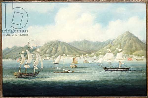 A View of Victoria, Hong Kong with British Ships and other Vessels, c.1850