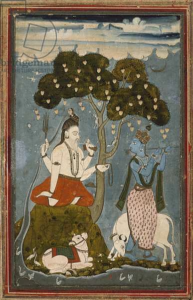 Shiva and Krishna, mid 1700s